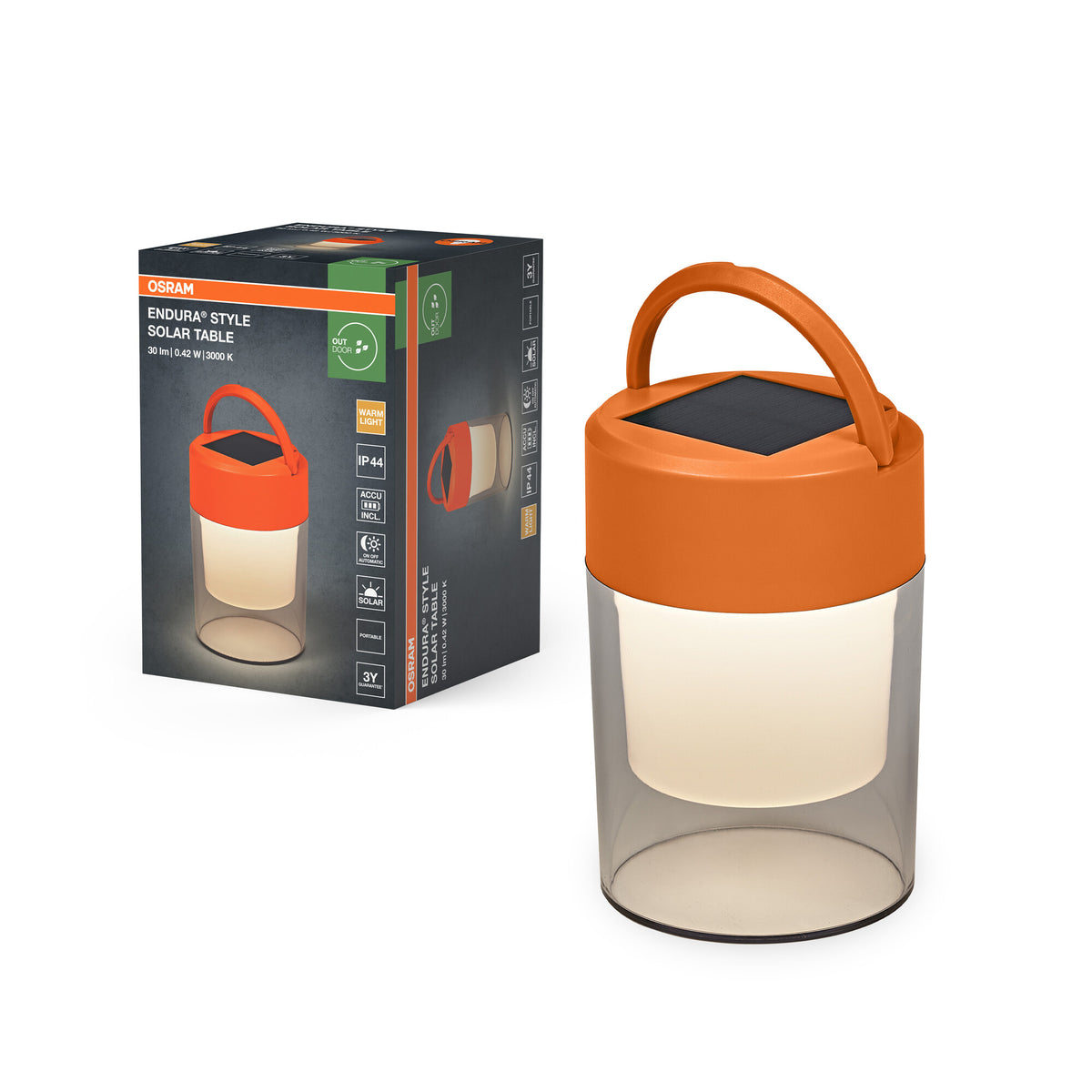 OSRAM ENDURA® Style Solar-Tischleuchte IP44 3000K Orange