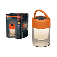 ENDURA Style Solar Table tafellamp, oranje, 3000 K, 20 lm, stralingshoek 170°, IP44, 3,7 V, levensduur 25.000 uur, lithium-ionbatterij, hoogte 199 mm