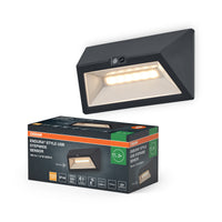 ENDURA® Style buitenwandlamp USB Wall Step Wide Sensor 3000K IP44 donkergrijs