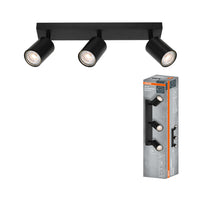OSRAM 3-punts LED-spot ELEMENTAL Zwart, Licht, 3xGU10, Zwart, 37 x 13,8 x 6 cm