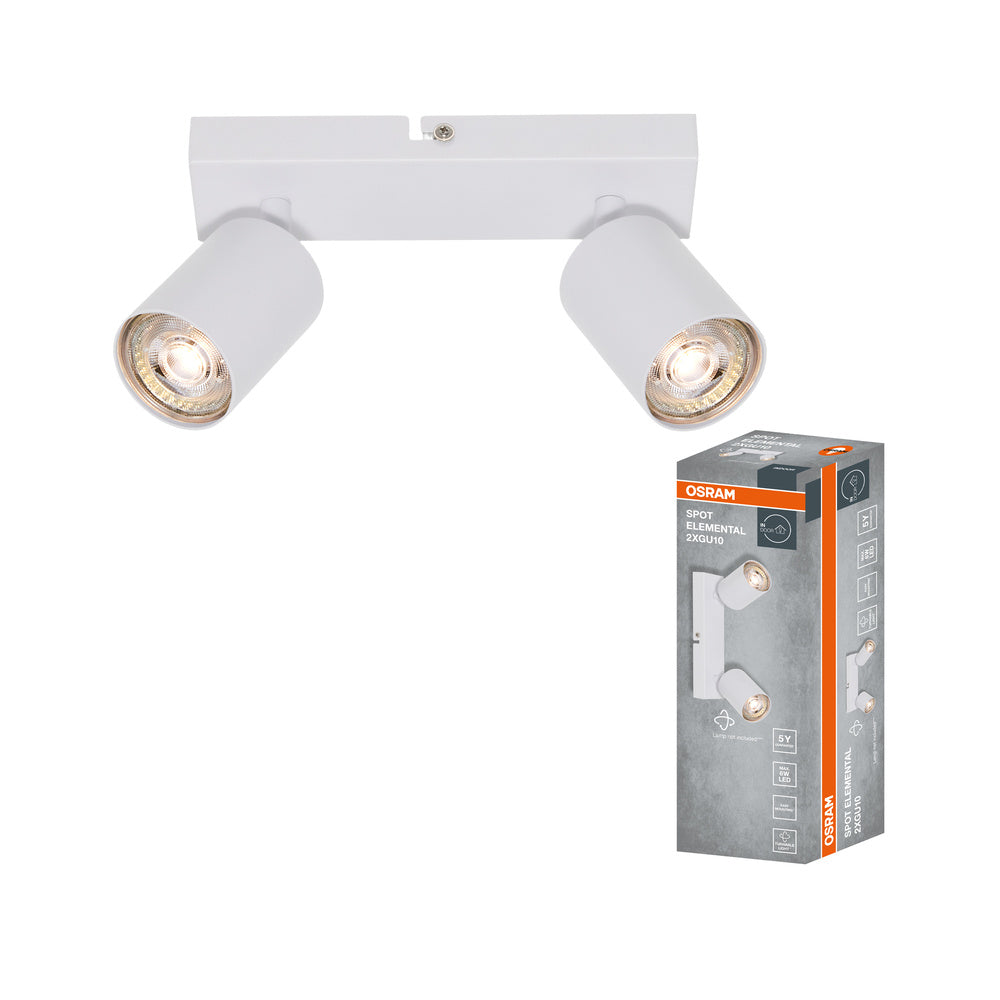 OSRAM 2-punts LED-spot ELEMENTAL wit, licht, 2xGU10, wit, 21 x 13,8 x 6,5 cm
