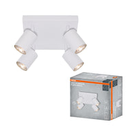 OSRAM 4-punts LED-spot ELEMENTAL plaat wit, licht, 4xGU10, wit, 21 x 13,8 x 21 cm