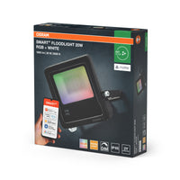 OSRAM SMART+ MATTER Floodlight Flutlicht, 20W RGBW Multicolor, Schwarz