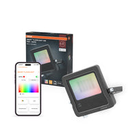OSRAM SMART+ MATTER Floodlight LED-schijnwerper, 10 W, 8000 lm, RGBW 16 miljoen kleuren, 3000 K, wifi, Matter, Alexa/Google, IP65