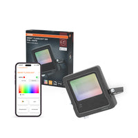 OSRAM SMART+ MATTER Floodlight LED-Fluter, 20W, 1600lm, RGBW 16 Mio. Farben, 3000K, WiFi, Matter, Alexa/Google, IP65