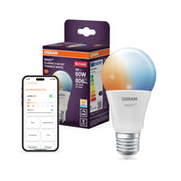 OSRAM SMART+ ZIGBEE Tunable White in A-vorm, LED-lamp, mat, 9 W, 806 lm, van 2700 tot 6500 K, wifi, Google Assistant, Amazon Alexa, compatibel met smart speakers, dimbaar