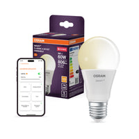 OSRAM SMART+ ZIGBEE Classic Dimbaar in A-vorm, LED-lamp, mat, 9 W, 806 lm, 2700 K, Wifi, Google Assistant, Amazon Alexa, compatibel met smart speakers, dimbaar, CRI 80