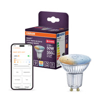 OSRAM SMART+ ZIGBEE Spot Tunable White in PAR16-uitvoering, LED-spot, glas, 4,7 W, 350 lm, van 2700 tot 6500 K, Zigbee, compatibel met smart speakers, dimbaar