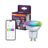 OSRAM SMART+ ZIGBEE Spot Multicolour in PAR16-vorm, LED-spot, glas, 4,9 W, 300 lm, van 2700 tot 6500 K, ZigBee, compatibel met smart speakers, dimbaar