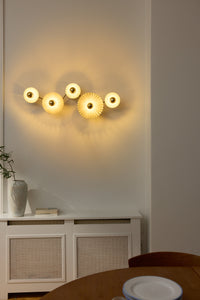 OSRAM DECOR Plisse Wandleuchte 5xE27 Dunkelgrau