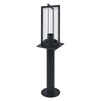 ENDURA Classic Hagen-padlamp, donkergrijs, 50 cm, E27-fitting, IP44, levensduur 25.000 uur, aluminium behuizing, glazen kap, 220–240 V AC
