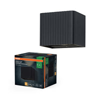 OSRAM ENDURA® Style buitenwandlamp Striped Cube verstelbaar Up-Down 10W IP65 donkergrijs