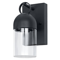 OSRAM buitenwandlamp, donkergrijs, E27-fitting, IP65, aluminium behuizing, glazen kap, 0…40 W, levensduur 25.000 uur, inclusief montagemateriaal