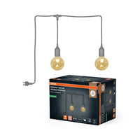 OSRAM Außenpendelleuchte Grau, 4,5 cm ⌀, 6 m Kabellänge, E27
