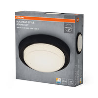 OSRAM plafondlamp zwart, 3000 K / 4000 K / 6500 K, warmwit, 2100 lm, 24 W, 22 cm ⌀