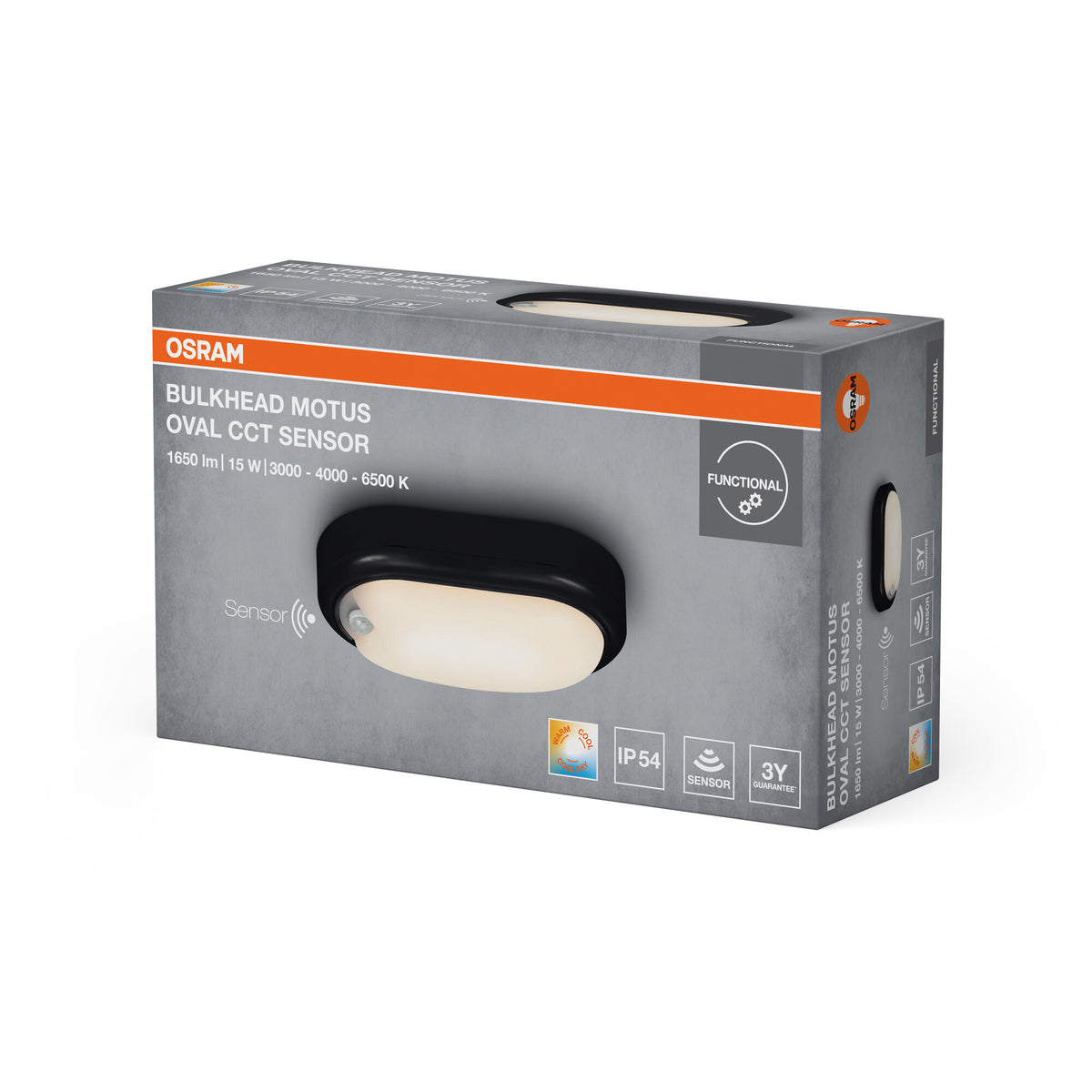 OSRAM Deckenleuchte Schwarz, 3000 K / 4000 K / 6500 K