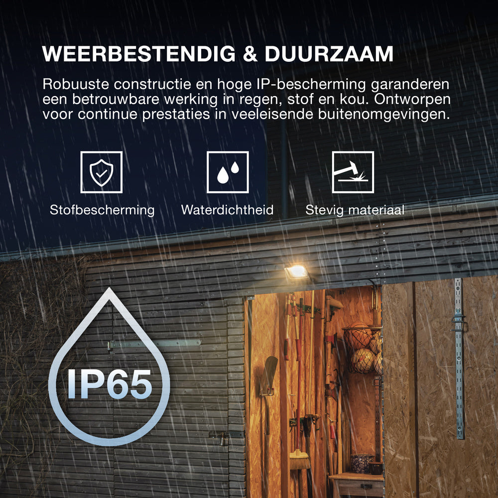 OSRAM ENDURA FLOOD PC 100W LED-Fluter, 4000K kaltweiß, 12000 Lumen, IP65 Flutlicht, recyceltes Aluminium, 120 lm/W Effizienz, Grau, 230V