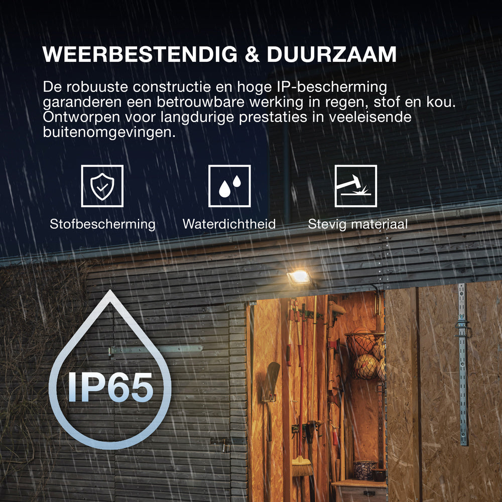 OSRAM ENDURA FLOOD PC 50W LED-Fluter, 3000K warmweiß, 5000 Lumen, IP65 Flutlicht, 1m Anschlusskabel, Weiß, 100 lm/W