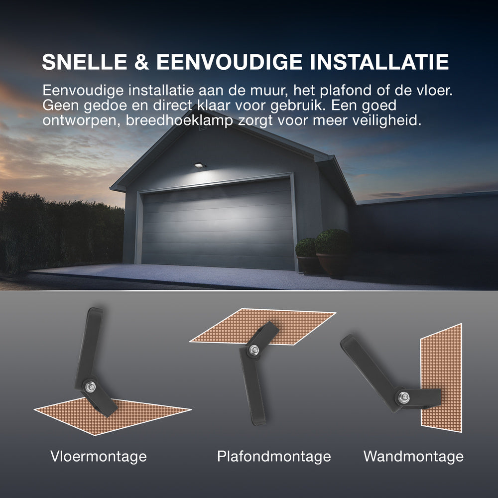 OSRAM ENDURA FLOOD PC 100W LED-Fluter, 4000K kaltweiß, 12000 Lumen, IP65 Flutlicht, recyceltes Aluminium, 120 lm/W Effizienz, Grau, 230V