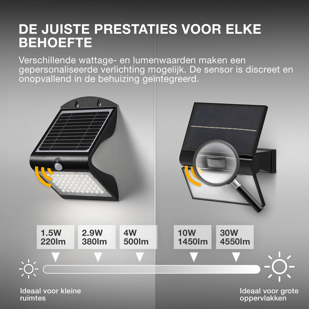 OSRAM LED-Solar-Außenleuchte Endura Outdoor schwarz mit Flutlicht und Solar-Panel, 5 m langes Kabel, mit Fernbedienung und PIR-Bewegungsmelder, 30 W, 4500 lm, 840, 4000 K Lichtfarbe, EEK A
