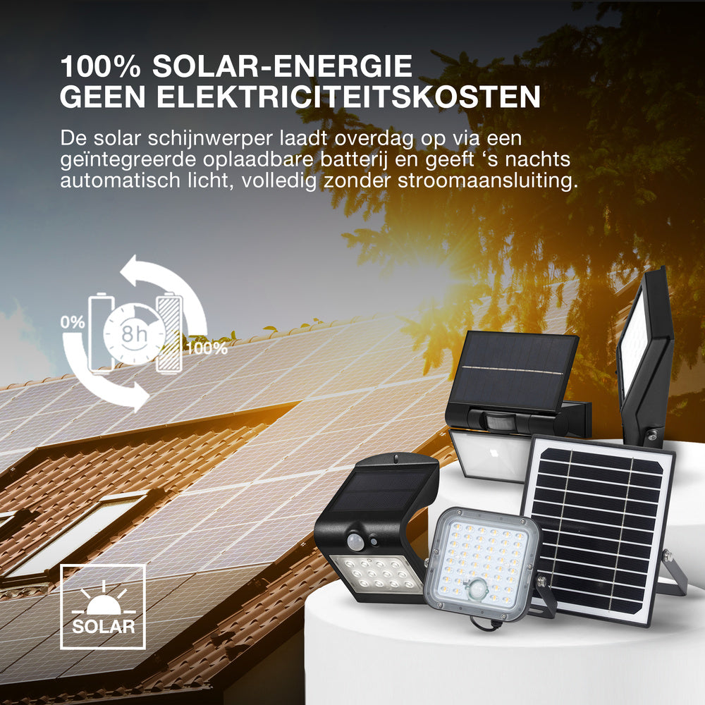 OSRAM LED-Solar-Außenleuchte Endura Outdoor schwarz mit Flutlicht und Solar-Panel, 5 m langes Kabel, mit Fernbedienung und PIR-Bewegungsmelder, 30 W, 4500 lm, 840, 4000 K Lichtfarbe, EEK A