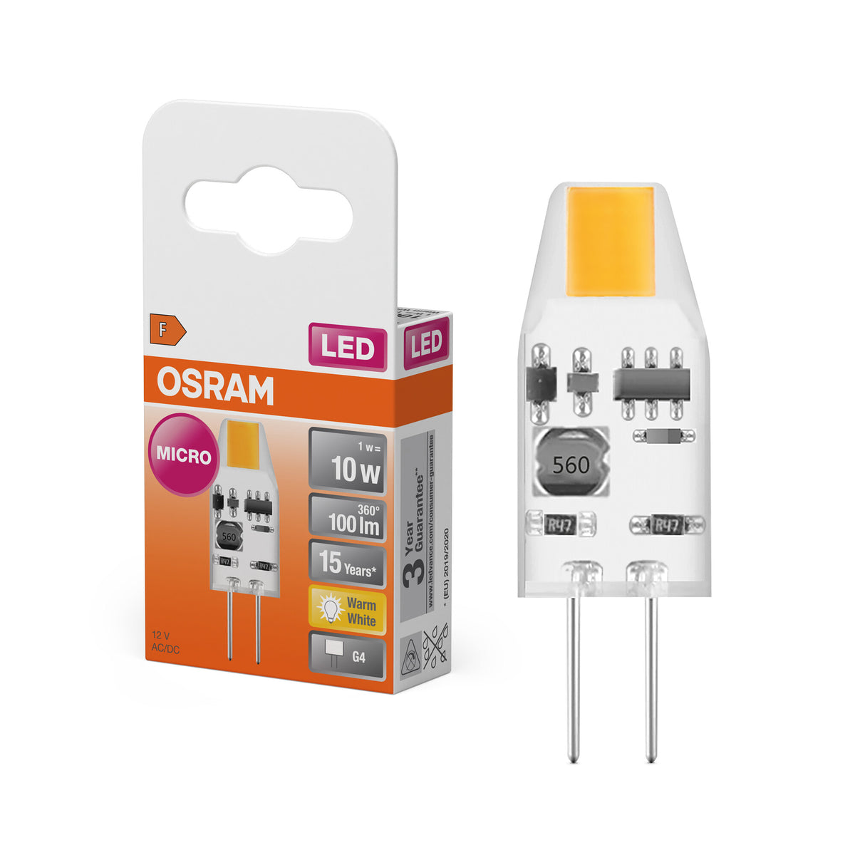 LED PIN MICRO 12 V 1W 927 Clear G4