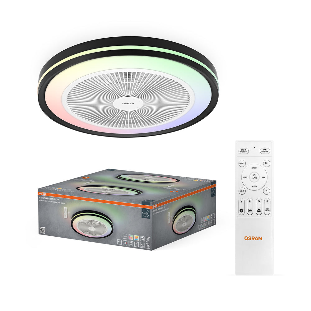 OSRAM LED-plafondventilator Murlan 490 mm 43 W CCT RGB