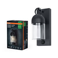 OSRAM ENDURA® Classic Cowbell buitenwandlamp IP65 met sensor E27 donkergrijs