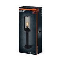 ENDURA Classic Hagen-padlamp, donkergrijs, 50 cm, E27-fitting, IP44, levensduur 25.000 uur, aluminium behuizing, glazen kap, 220–240 V AC