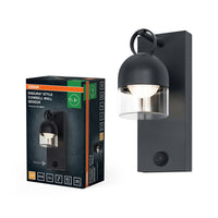 OSRAM ENDURA® Style Außenwandleuchte Cowbell IP65 mit Sensor 6W 3000K Dunkelgrau