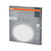 OSRAM ORBIS EASYFIX LED-plafondlamp met achtergrondverlichting 42 cm 22 W dimbaar met sensor, koudwit, IP54, wit