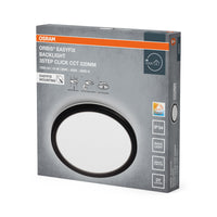 OSRAM ORBIS EASYFIX LED-plafondlamp met achtergrondverlichting 22 cm 14 W 3Step Click CCT IP54, zwart