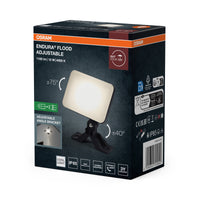 OSRAM ENDURA Flood verstelbare LED-schijnwerper, 10 W, 850 lm, 4000 K koudwit, zwart, aluminium, draaibaar, IP65