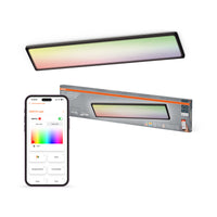 OSRAM Matter SMART+ PLANON SLIM EASYFIX LED-paneelverlichting Plafondlamp 98x20 cm RGBTW DIM IP54, zwart