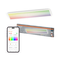 OSRAM Matter SMART+ PLANON SLIM EASYFIX LED-paneelplafondlamp 98x20 cm RGBTW DIM IP54, wit