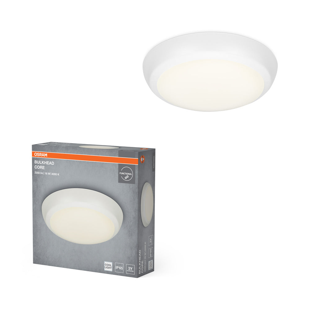 OSRAM LED BULKHEAD CORE plafondlamp, 16 W, 4000 K, koudwit, wit
