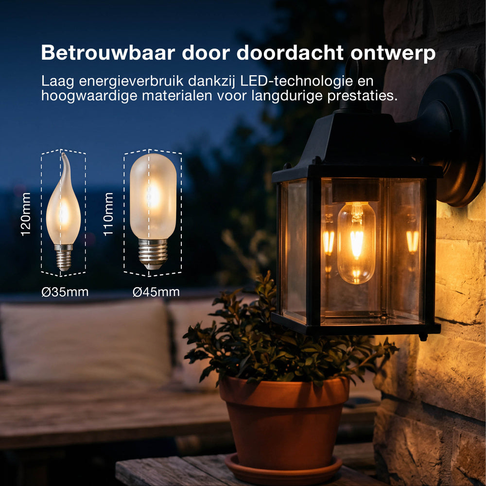 OSRAM LED-lamp Flame, vlam-effect, 1 W, 1800 K, warmwit, E14