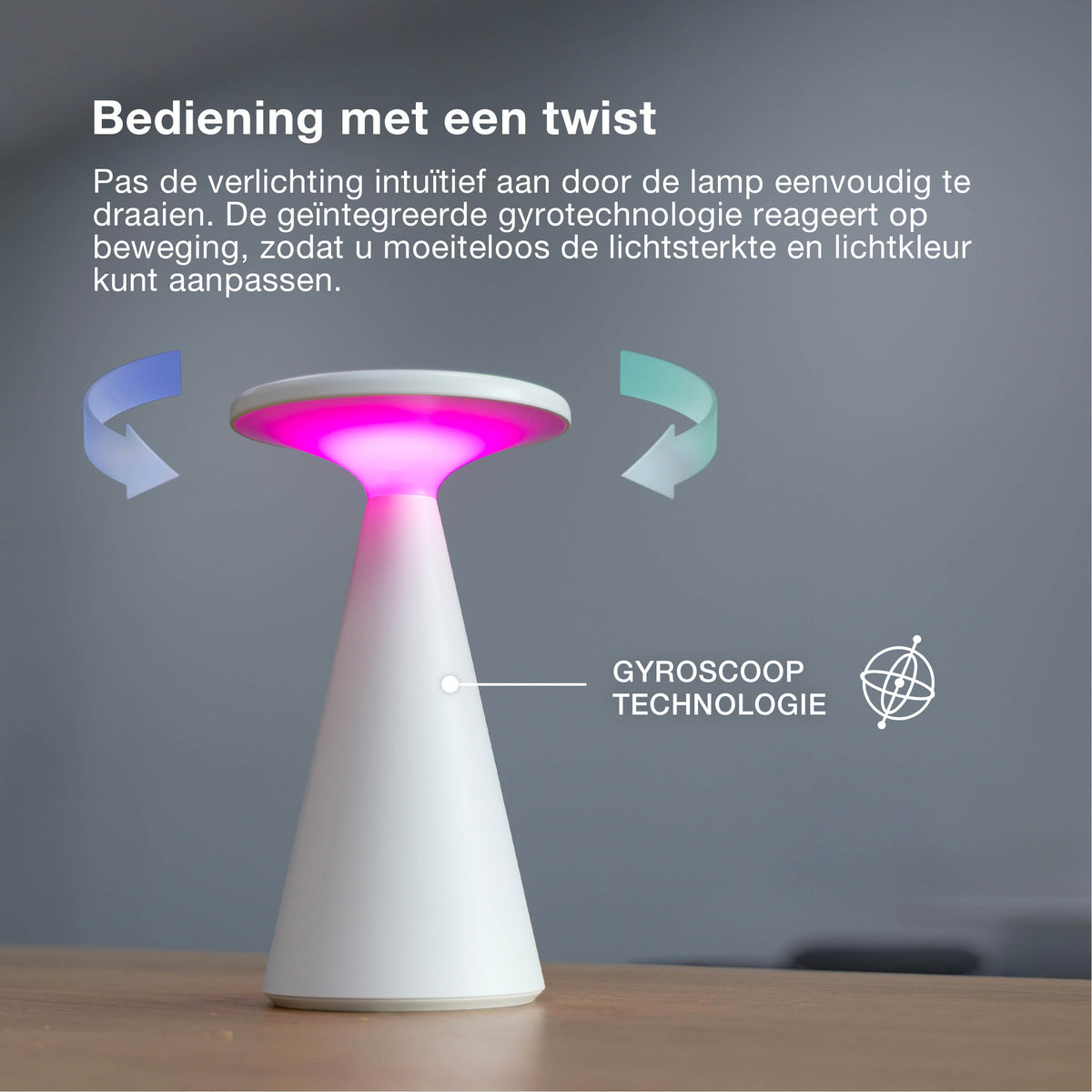 OSRAM Smart Bluetooth Tischleuchte, dimmbar per App, Weiß, ABS-Gehäuse, IP44 spritzwassergeschützt