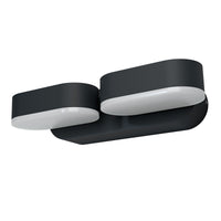 LEDVANCE ENDURA Style set van 2 minispots in donkergrijs, LED-wandlamp voor buiten met een 340° draaibare kop, IP44-bescherming, ideaal voor verlichting bij de ingang
