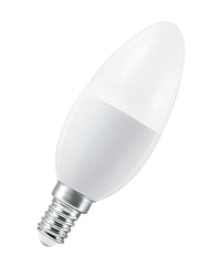 LEDVANCE SMART+ WiFi Candle dimbaar in B-vorm, LED-lamp, mat, 4,9 W, (ex 40 W), 470 lm, warmwit, 2700 K, wifi, Google Assistant, Amazon Alexa, dimbaar, 20.000 uur