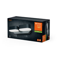 LEDVANCE ENDURA Style set van 2 minispots in donkergrijs, LED-wandlamp voor buiten met een 340° draaibare kop, IP44-bescherming, ideaal voor verlichting bij de ingang