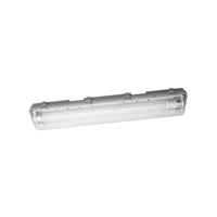 LEDVANCE ESSENTIAL Feuchtraumleuchte 2-flammig, 14W, 1560lm, kaltweiß, 4000K, 651x108x64mm, sehr gutes Preis-Leistungs-Verhältnis, für Räume mit hoher Luftfeuchtigkeit wie Keller, Schutzklasse IP65