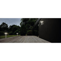 OSRAM ENDURA® Style Circle Double Solar Sockel LED Wegeleuchte mit Sensor 6W / 3000K Silber