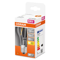 OSRAM LED Lampe LED Retrofit CLASSIC A 2.5W 827 Clear E27, 250 lm, 2700 K, Warmweiß-LEDVANCE Shop