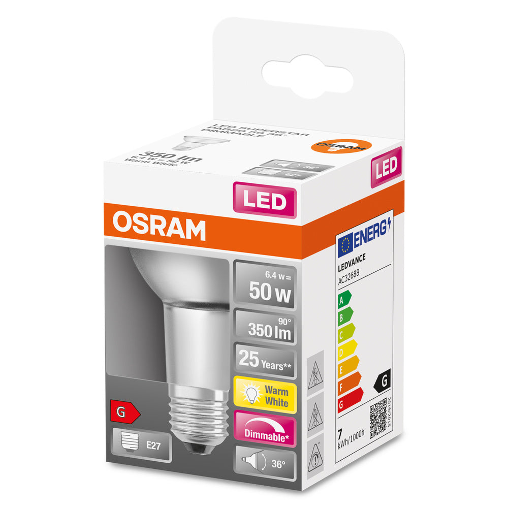 OSRAM LED Lampe LED SUPERSTAR PAR20 6.4W 927 E27, 350 lm, 2700 K, Warmweiß-LEDVANCE Shop