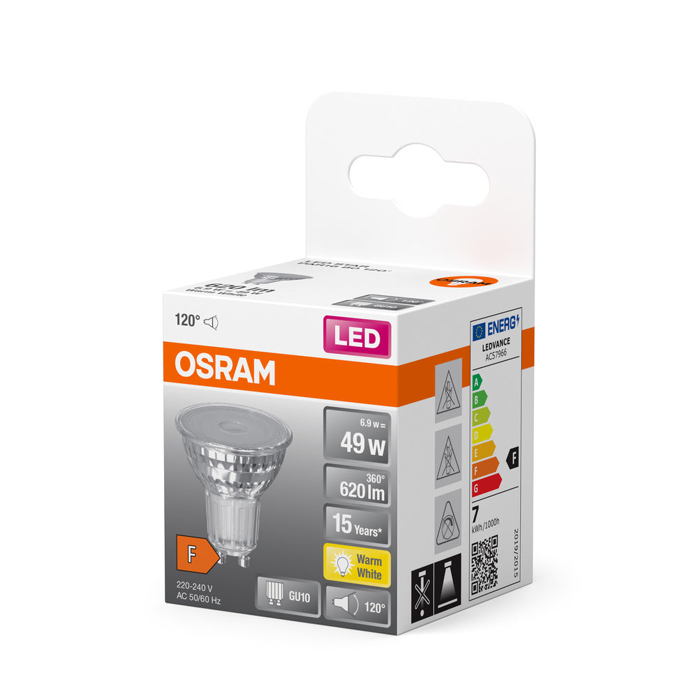 OSRAM LED Reflektor Lampe LED STAR PAR16 6.9W 827 GU10 620lm, 620 lm, 2700 K, Warmweiß-LEDVANCE Shop