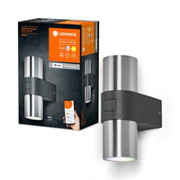 LEDVANCE SMART+ Outdoor WiFi-Wandleuchte 10W, 800lm, silber-Außenwandleuchten-LEDVANCE Shop