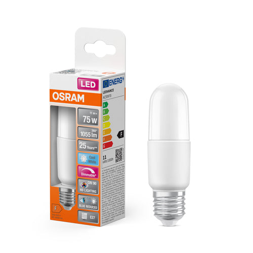 OSRAM Superstar dimmbare LED-Lampe mit besonders hoher Farbwiedergabe (CRI90) für E27-Sockel, matte Optik ,Tageslichtweiß (6500K), 1050 Lumen, Ersatz für herkömmliche 75W-Leuchtmittel-Leuchtmittel-LEDVANCE Shop