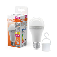 OSRAM LED Classic A 60 Camping Lampe / Notlicht mit integriertem wiederaufladbaren Akku (ex 60W) 8W Warmweiß E27-Leuchtmittel-LEDVANCE Shop