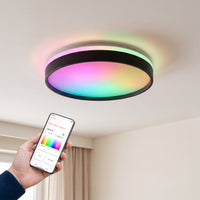 OSRAM SMART+ Matter plafondlamp Ceiling Zwart, 3000-6500, RGBTW, 1500 lm, 24 W, diameter 38,5 cm